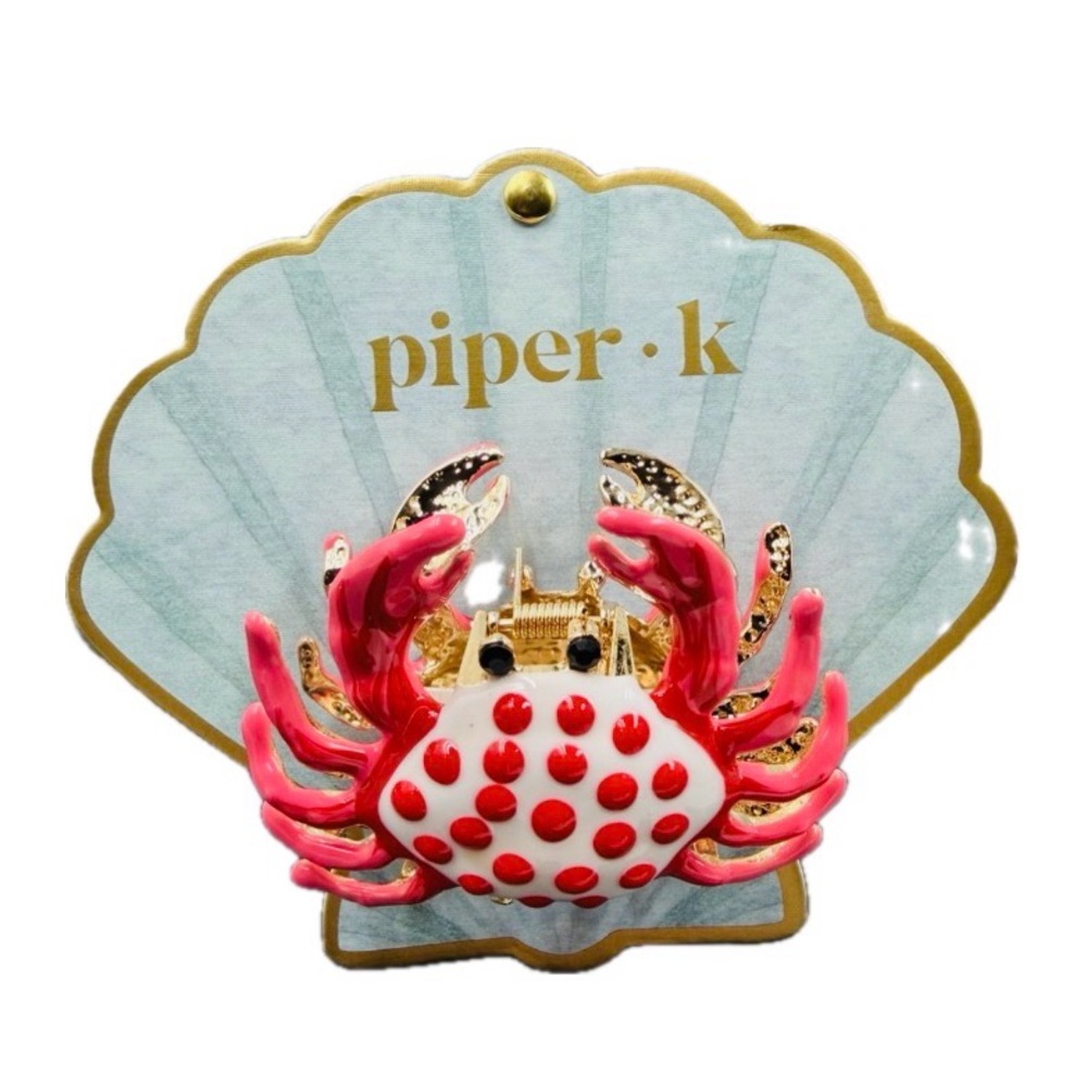 NWT ⚜️🦀⚜️ Piper K Piper K Red Crab Metal Hair Claw
Clip - Picture 2 of 3